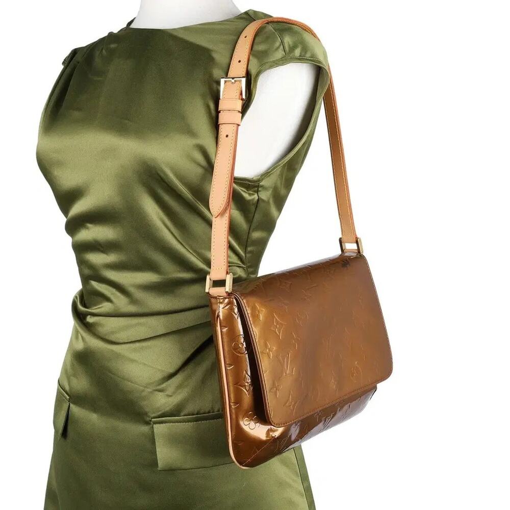 Louis Vuitton THOMPSON Street Bag Bronze Patent Leather Vernis -date code CA0011